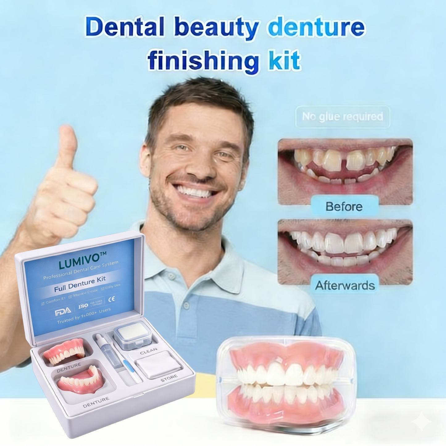 💖 🦷 LUMIVO™ Custom-Fit Dentures ⏰ ENDS TODAY   70% OFF | Smile with Confidence